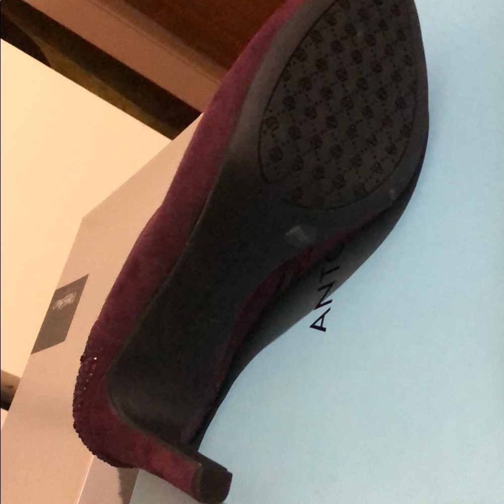 Purple Ankle Heel Boots - Picture 4 of 6